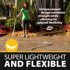 Furtun de grădină de 30 m, furtun de apă metalic din oțel inoxidabil 304, 30 m, furtun flexibil, anti-îndoire, ultra-ușor și durabil, rezistent la rupere, ușor de înfășurat, 500 PSI