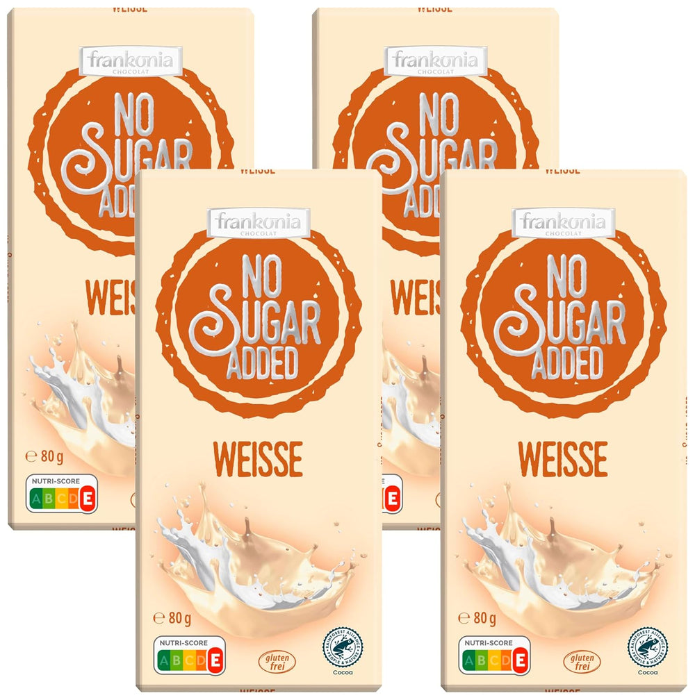 frankonia CIOCCOLATO SENZA ZUCCHERI AGGIUNTI Cioccolato bianco senza glutine, 80 g