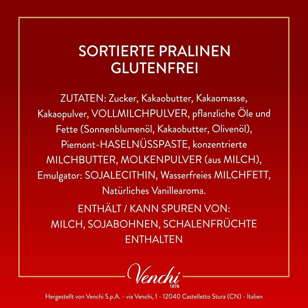 Venchi, Colecție de Crăciun - Cutie cadou cu ciocolată asortată Bomboane de Ciocolata Naty Shop