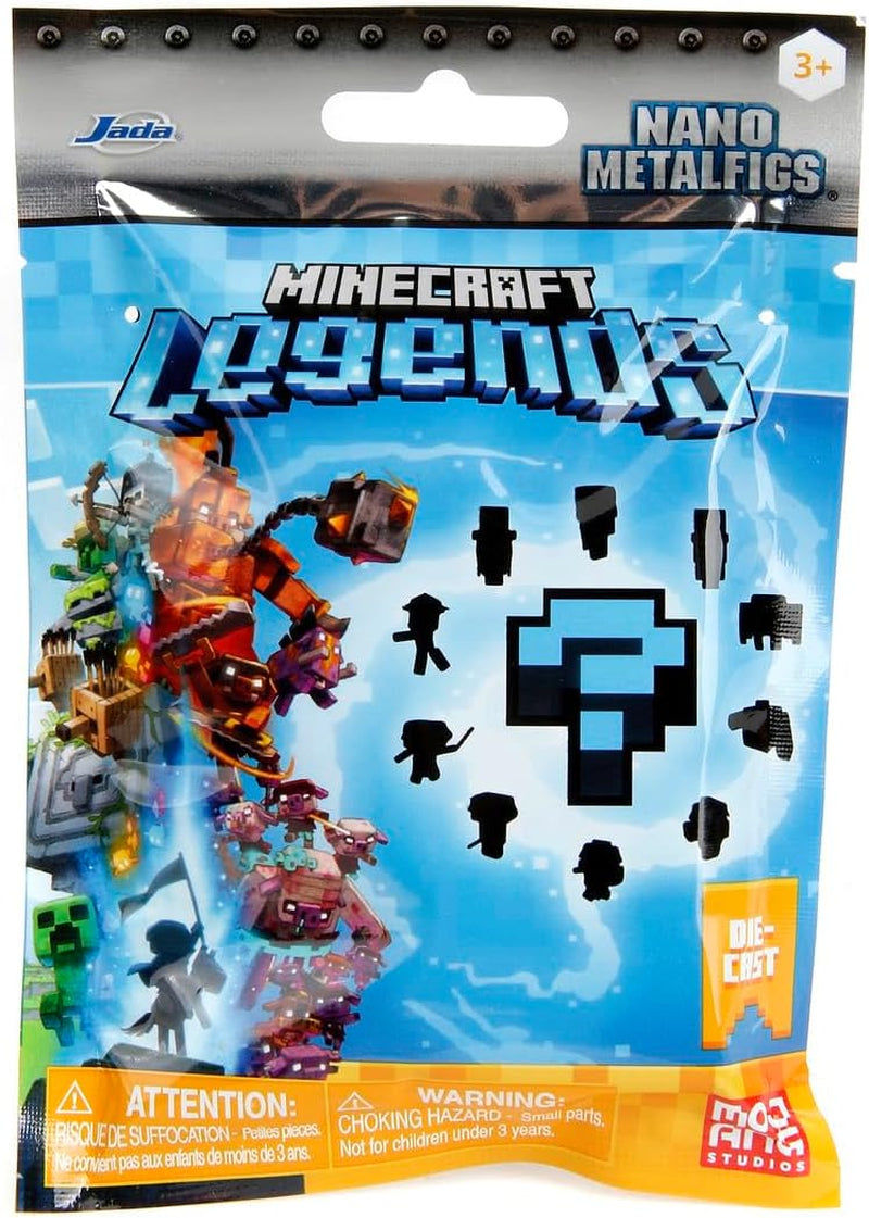 Jada Toys - Minecraft Blind Pack Nanofigs, Wave 2, Minecraft Legends Nano Metal Collectible Figure, Diverse modele, 4 Cm, Vârsta 3+, Negru Action figures Naty Shop