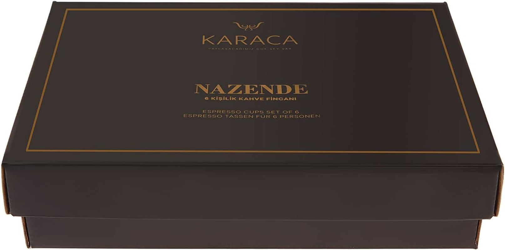 Set de cești espresso din porțelan KARACA Nazende - cești de cafea turcească de 80 ml cu farfurioare, serviciu de cafea modern cu 12 piese cu 6 cești de cafea și 6 farfurioare, cești Mocha - alb