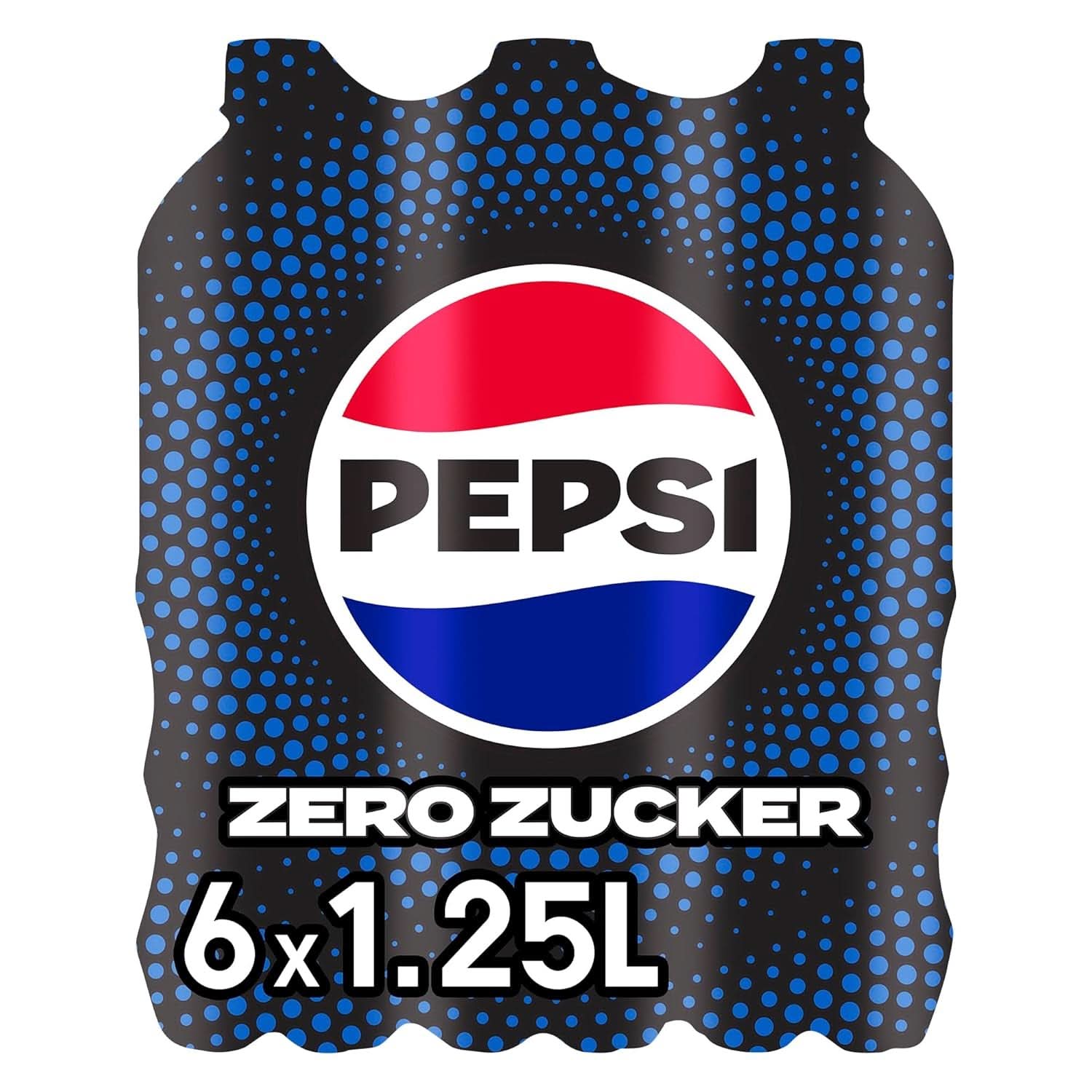 Pepsi Zero Sugar, Bevanda analcolica senza zucchero, Cola con caffeina, set 6 x 1,25 litri Bevande analcoliche Naty Shop