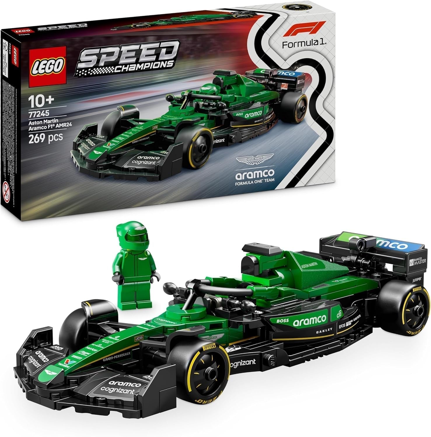 LEGO Speed Champions Auto da corsa Mercedes-Amg F1 W15 - Minifigure giocattolo di Formula 1 - Modello di auto da collezionare e costruire - Regalo per ragazzi e ragazze 10+ o fan adulti 77244 Set di costruzione Besuche den LEGO-Store Aston Martin Aramco F1 Amr24 Race Car 77245