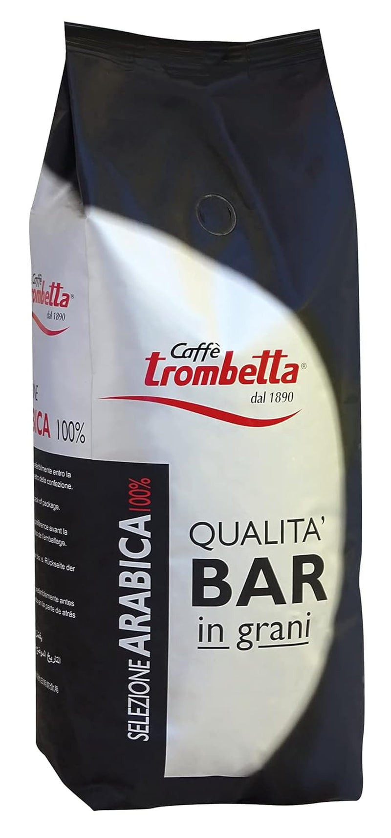Caffè Trombetta Italia Cafea boabe de cafea prăjită, clasică, 1 Kg Cafea Naty Shop Arabica Bar