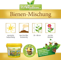 Secchio grande NL Chrestensen - Un paradiso per tutti gli insetti, pascolo per api, mix di semi di fiori adatti alle api, multicolore