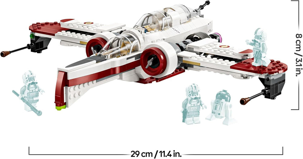 LEGO Star Wars 75402 ARC-170 Starfighter Spielzeug mit 4 Minifiguren inkl. Klon-Piloten und R4-P44 Droide, Sammlerstück, Geschenk für Fans von Die Rache der Sith und Jungen und Mädchen ab 9 Jahren
