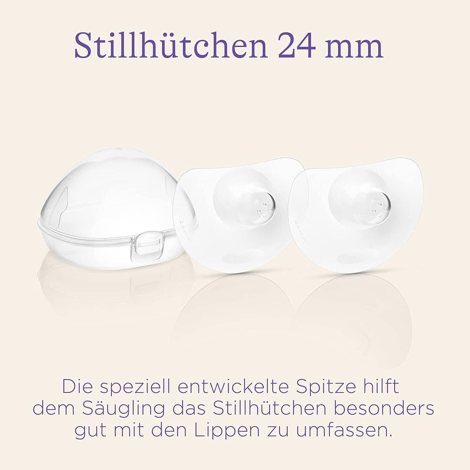 Lansinoh Stillhütchen 24 Mm (Größe 2), 2 Pezzi Inkl. Scatola portaoggetti - Angenehmes Tragegefühl - Trotz Anlegeschwierigkeiten Weiter Stillen Accessori Alimentazione e Allattamento Bebe Naty Shop