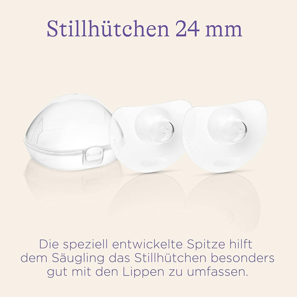 Lansinoh Stillhütchen 24 Mm (Größe 2), 2 Pezzi Inkl. Scatola portaoggetti - Angenehmes Tragegefühl - Trotz Anlegeschwierigkeiten Weiter Stillen Accessori Alimentazione e Allattamento Bebe Naty Shop