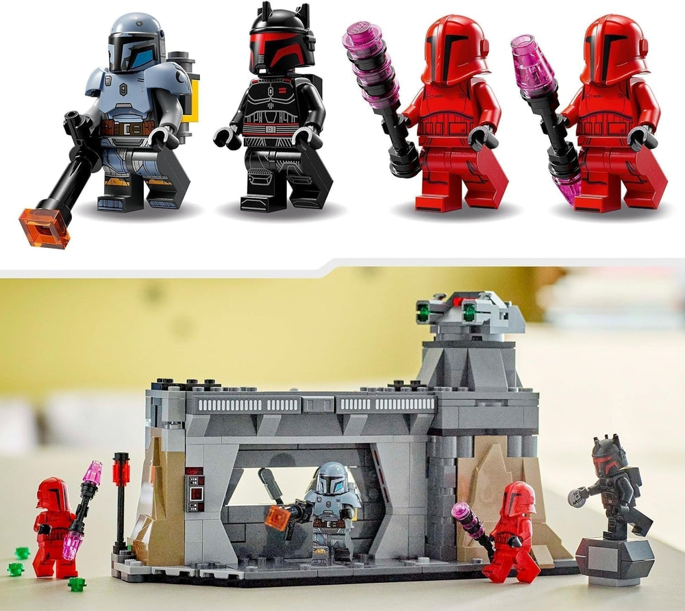 LEGO Star Wars: Il duello mandaloriano tra Paz Vizsla e Moff Gideon, giocattolo da costruzione da collezione per bambini, idea regalo per ragazzi e ragazze creativi sopra i 7 anni, giocattolo mandaloriano 75386 Set da costruzione Beuche den LEGO-Store