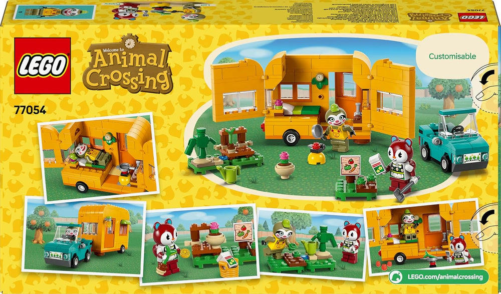 LEGO Animal Crossing Gerds Wohnwagen & Gärtnerei, Bauset für Rollenspiele, Spielzeug Auto für Kinder, Geschenk für Mädchen und Jungen ab 7 Jahren, Videospiel Spielzeug mit Tierfiguren 77054