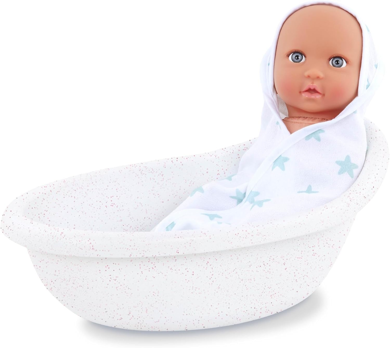 LullaBaby – Cădiță de baie pentru păpuși – Set de baie – Jucărie de baie – Accesorii pentru păpuși – Jocuri realiste cu apă – Copii 2 ani +