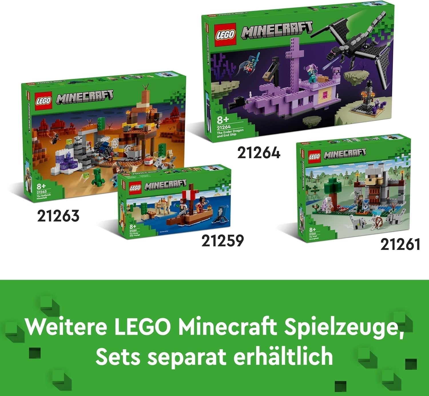 LEGO Minecraft Badlands Mine Videogioco Set di giocattoli minerari per ragazzi e ragazze dagli 8 anni in su Divertimento in mattoncini da costruzione Set avventura Regalo di compleanno 21263 Set da costruzione Besuche den LEGO-Store