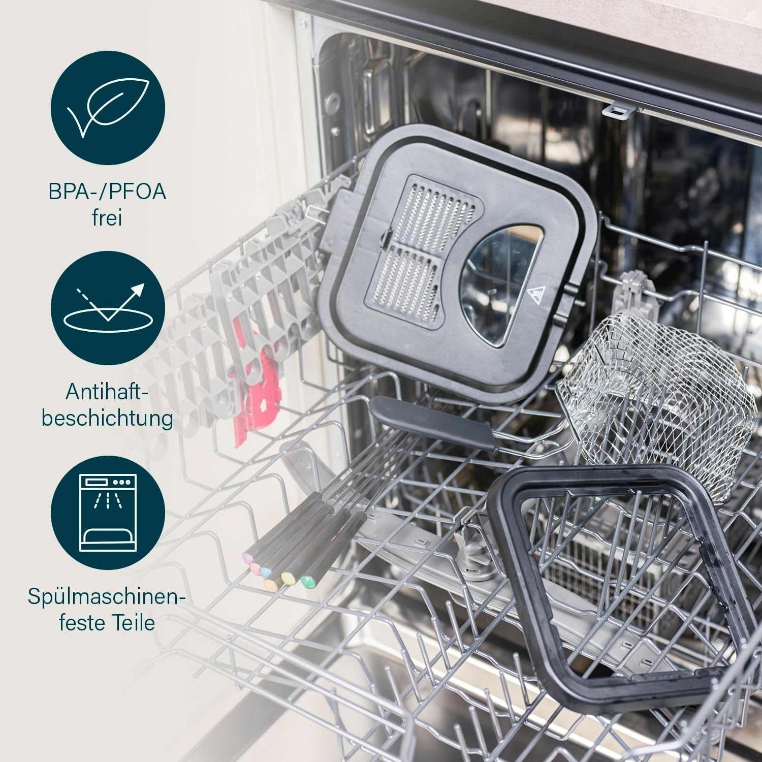 Mini friggitrice per fonduta Princess 182611 - Riscaldamento rapido - Filtro antiodore - Capacità 1,2 litri, Argento Elettrodomestici Naty Shop