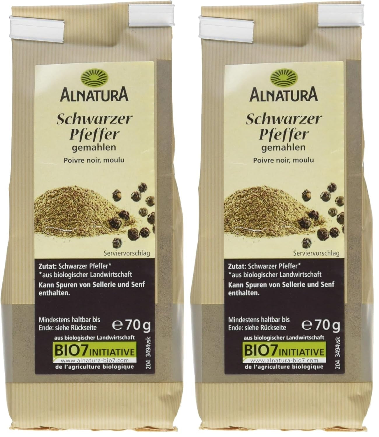 Bio Pfeffer nero gemahlen, 70g