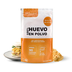 Eipulver aus Freilandeiern (1kg) | Pasteurisiertes Vollei Pulver | Ohne Zusatztoffe | Senza glutine e senza lattosio | Vakuumverpackung im Zip-Beutel