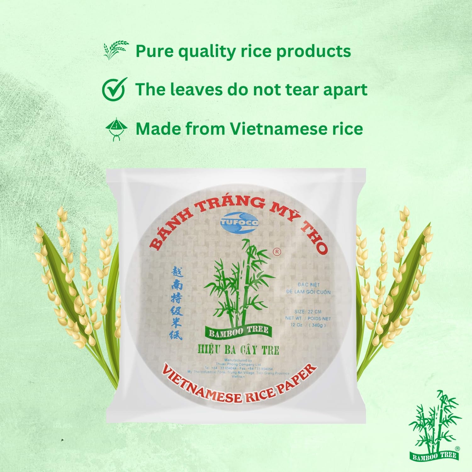 ALBERO DI BAMBÙ - Carta di riso 31 cm. (Involtini estivi) - 1 x 340 gr