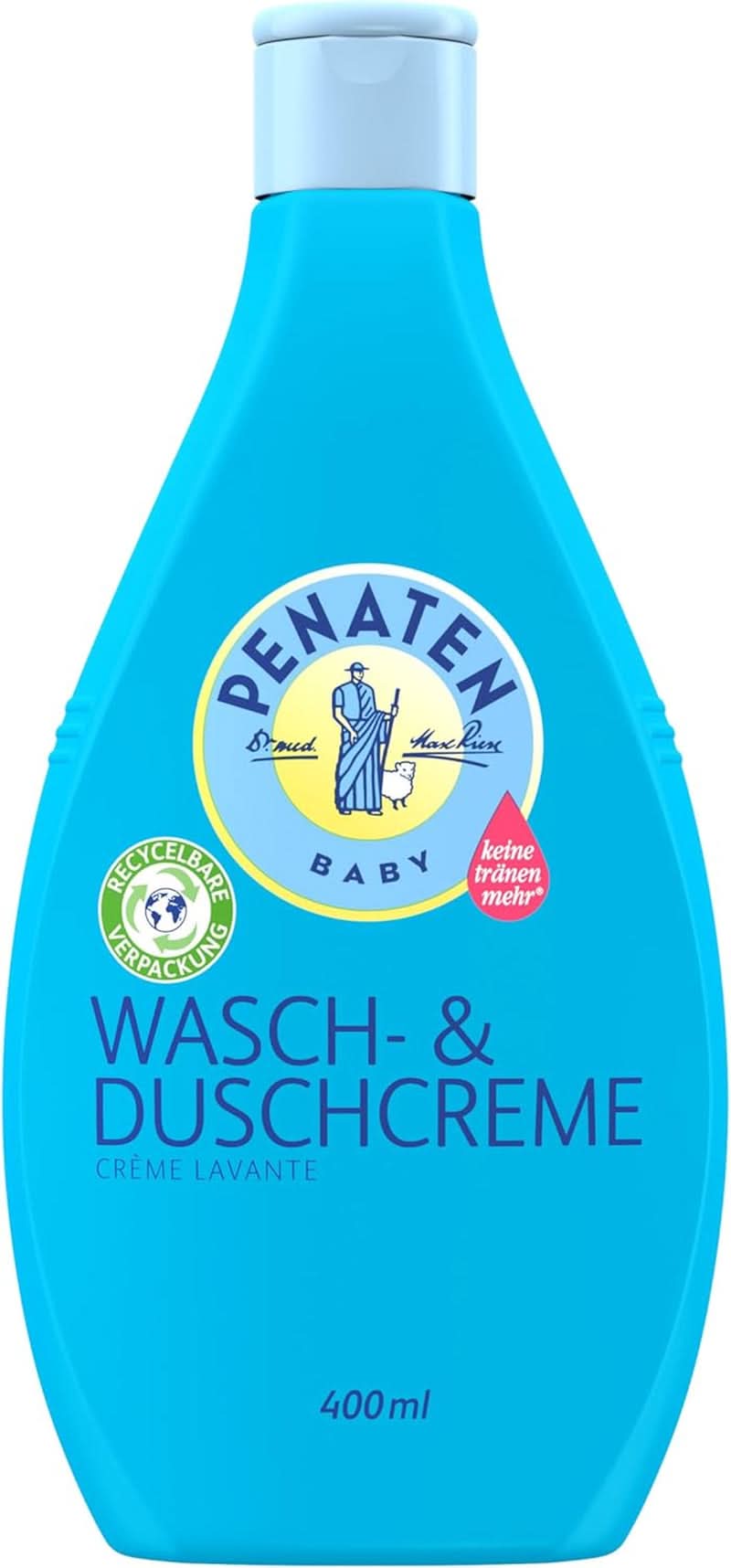 PENATEN Wash & Shower Cream (400 Ml), gel de duș și șampon pentru bebeluși, formulat fără parabeni și coloranți Mama si Copilul Naty Shop Cremă de spălare și duș