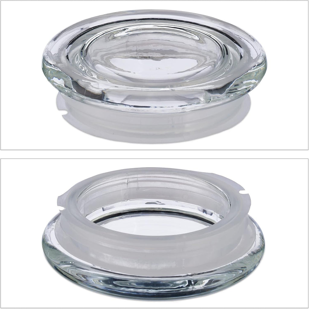 Borcane de depozitare Relaxdays cu capac, set de 6, sticlă, 1,3 l, borcane de depozitare octogonale, recipiente etanșe din sticlă, transparente Cutii depozitare alimente Naty Shop