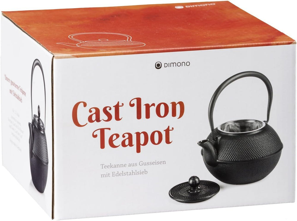 Set de ceai tradițional din fontă Dimono: ceainic, încălzitor și 2 cești de ceai