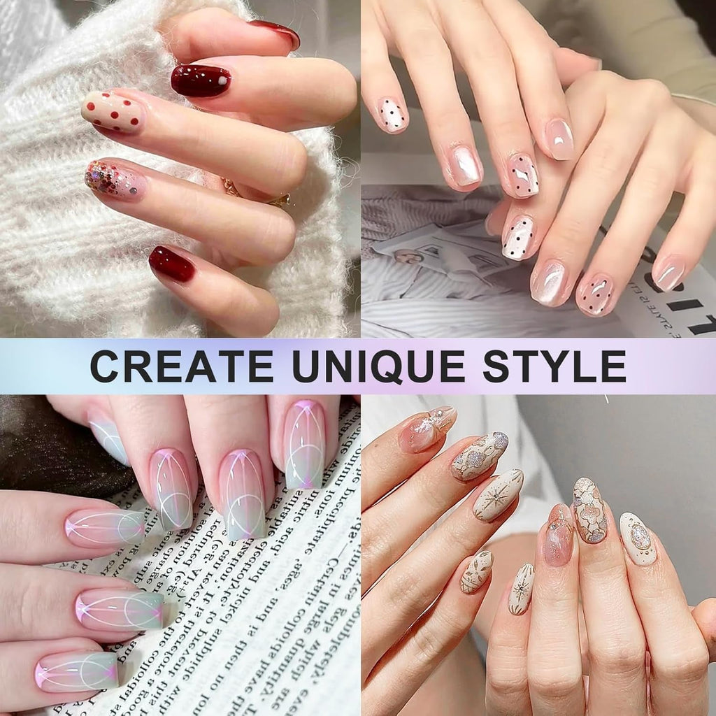 5 Stück Nagel Pinsel, Pinsel Für Gelnägel, Nageldesign Pinsel, Nail Art Dotting Tools, Für Herstellen Von Nagellack, Punktieren, Feinmalerei, DIY