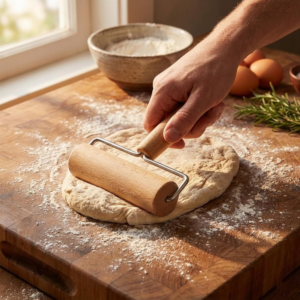 Nudelholz, Teigroller, Nudelholz Holz, Mattarello, Teigroller Holz, Teigrolle, Geeignet zum Backen und Kochen in der Heimischen Küche, Tortilla, Pizza, Plätzche
