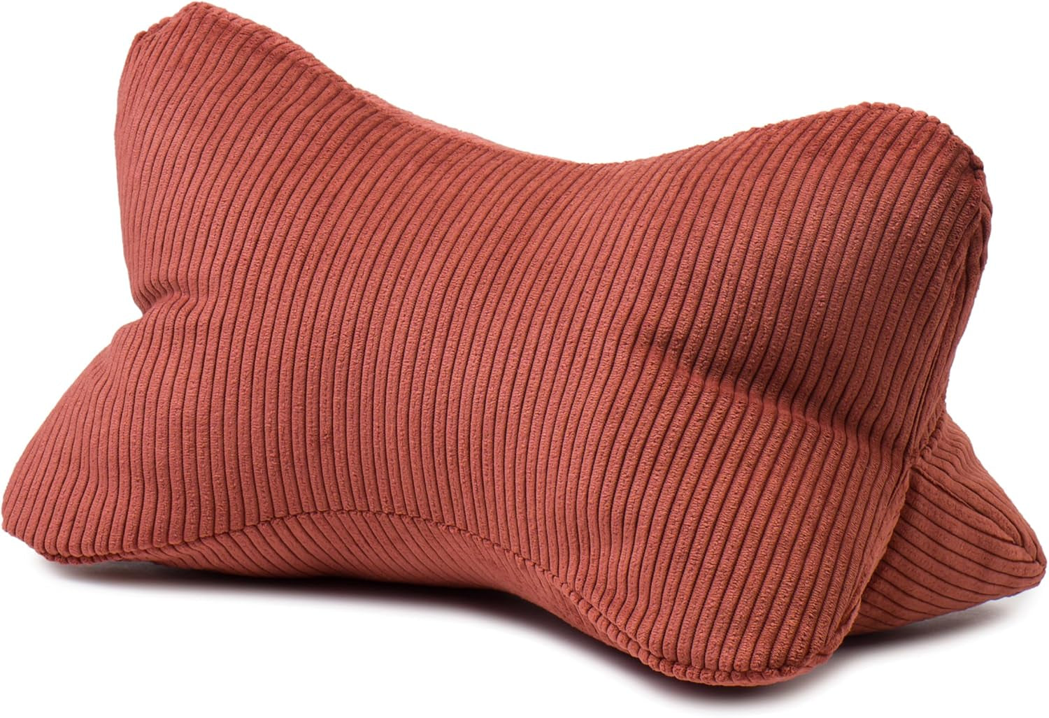 Gözze - Pernă de citit Capri, pernă de gât cu aspect fin de catifea reiată, pernă de citit și relaxare pentru gât și spate, 40 x 25 cm - Liliac