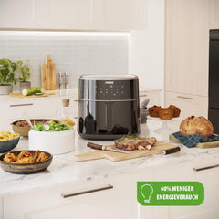 Friggitrice ad aria calda Princess Digital - Capacità vasca variabile - Massimo 8 litri - 6 programmi preimpostati Elettrodomestici Naty Shop