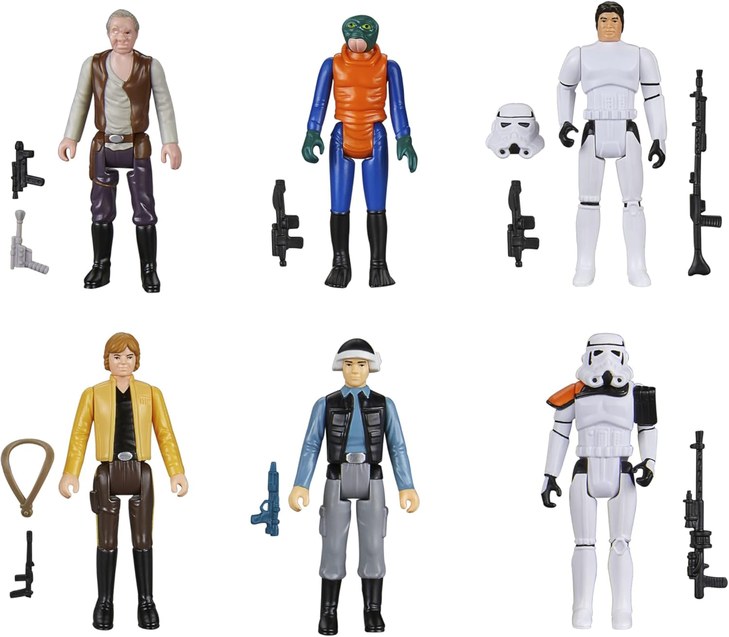 Star Wars Retro Collection Star Wars: O nouă speranță Multipack, 6 figurine de acțiune, 9,5 cm Action figures Naty Shop