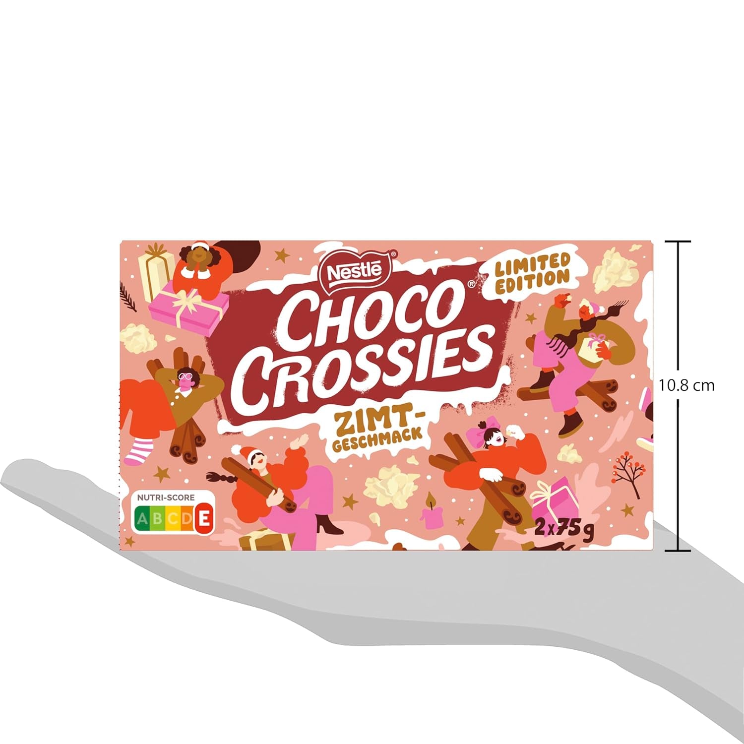 Nestlé Fiocchi leggeri e croccanti alla cannella e mandorle croccanti ricoperte da una glassa bianca che si scioglie in bocca al gusto di cannella 1 confezione (2 x 75 g)