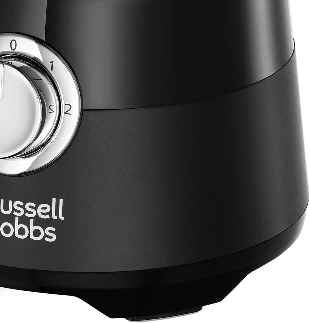 Russell Hobbs Robot da cucina [1.5L Glasbehälter] Matt Schwarz (Starker 0.9PS Motor, Impuls-/Ice-Crush-Funktion, Edelstahlmesser, Bpa-Frei Mixer, Elektrischer Zerkleinerer, Smoothie-Maker) 24722-56 Cucina Naty Shop