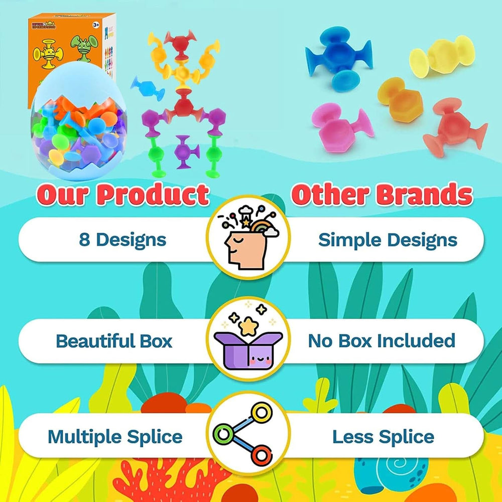 48 Pezzi 3 Anni Montessori Giocattolo da Bagno in Silicone Blocchi di Costruzione per Madre e Bambino Naty Shop