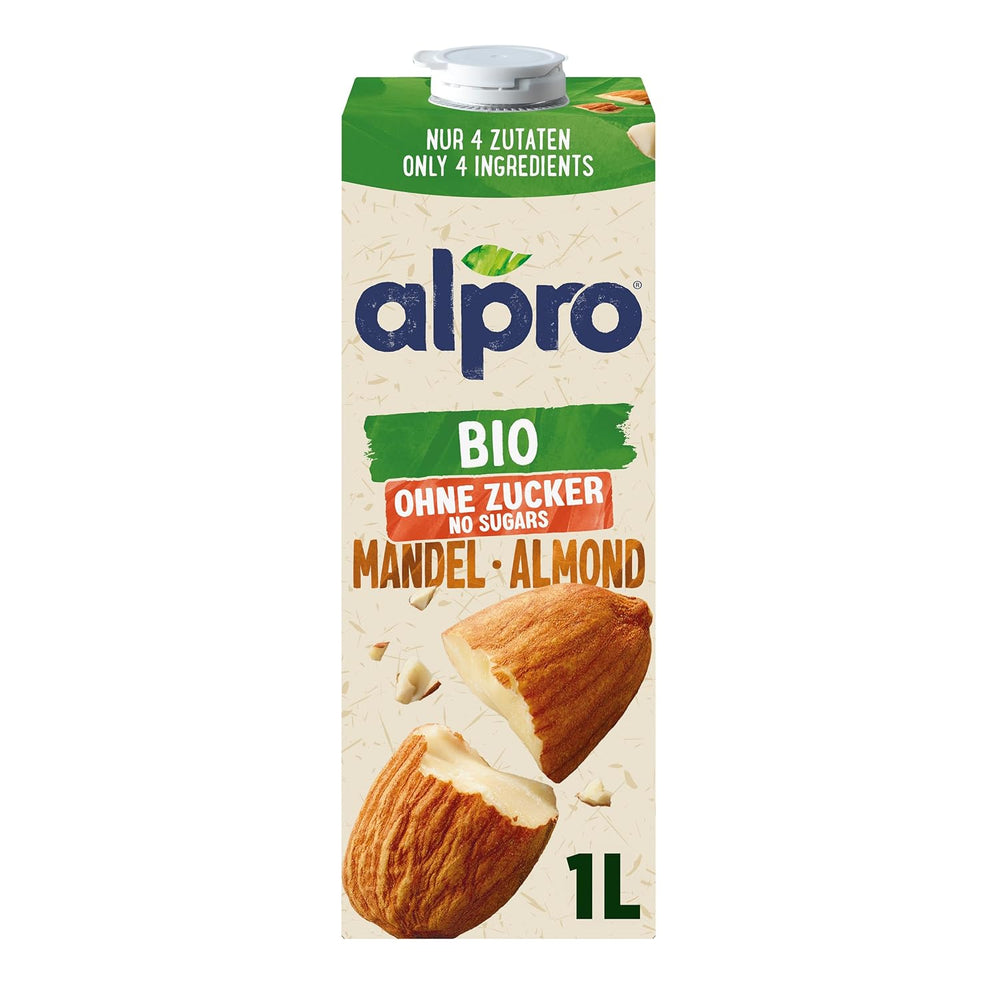 Alpro Bio Mandeldrink senza zucchero – 8 x 1 l