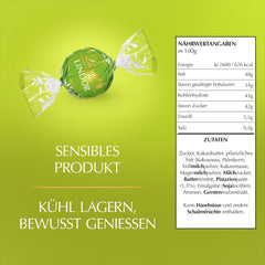 Lindt LINDOR Cioccolato al Pistacchio | Busta richiudibile da 1 kg | ca. 80 palline di cioccolato al latte con ripieno di crema al pistacchio che si scioglie in bocca | Confezione sfusa, regalo pralinato