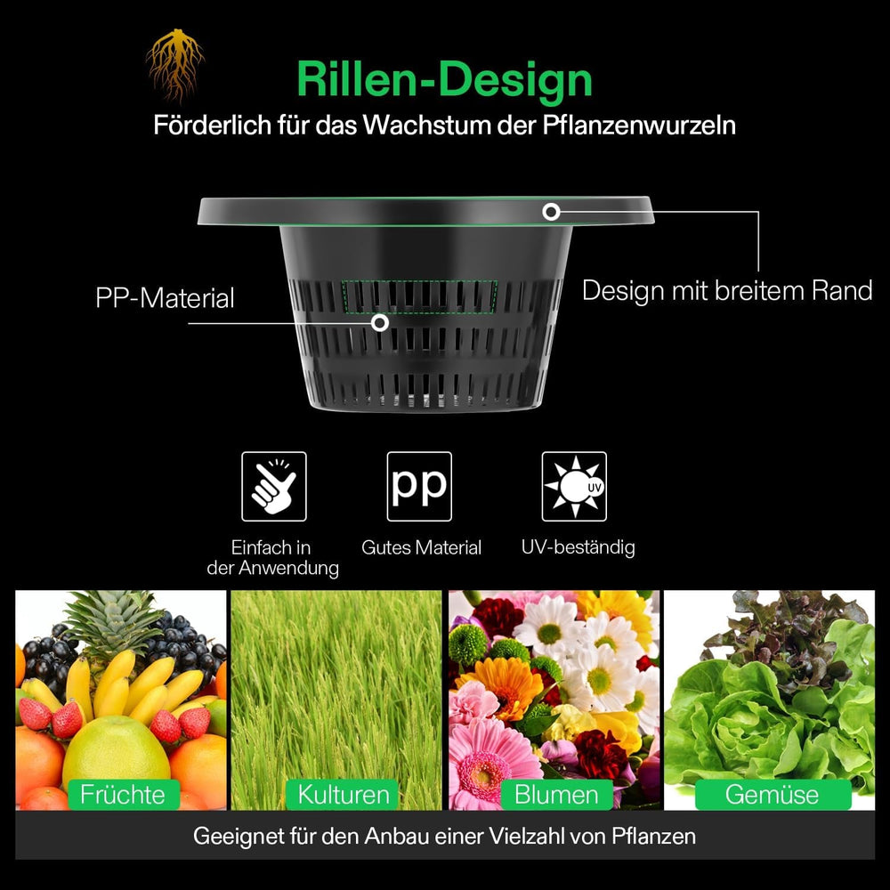 VIVOSUN DWC Hydrokultur Anbausystem mit Topf-Tropfkit, 5-Gallonen Tiefwasserkultur, Umwälz-Tropfgartensystem mit Mehrzweck-Luftschlauch, 8W Luftpumpe und Luftstein (1 Eimer + Top-Drip-Kit)