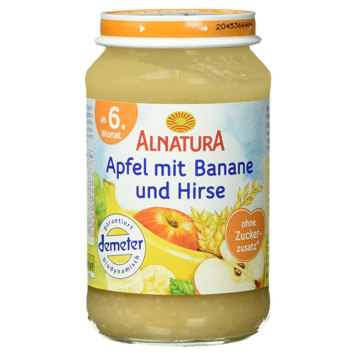 Bio Apfel Mit Banane Und Hirse, Ab Dem 6. Monat, 190 G Naty Shop Titolo predefinito