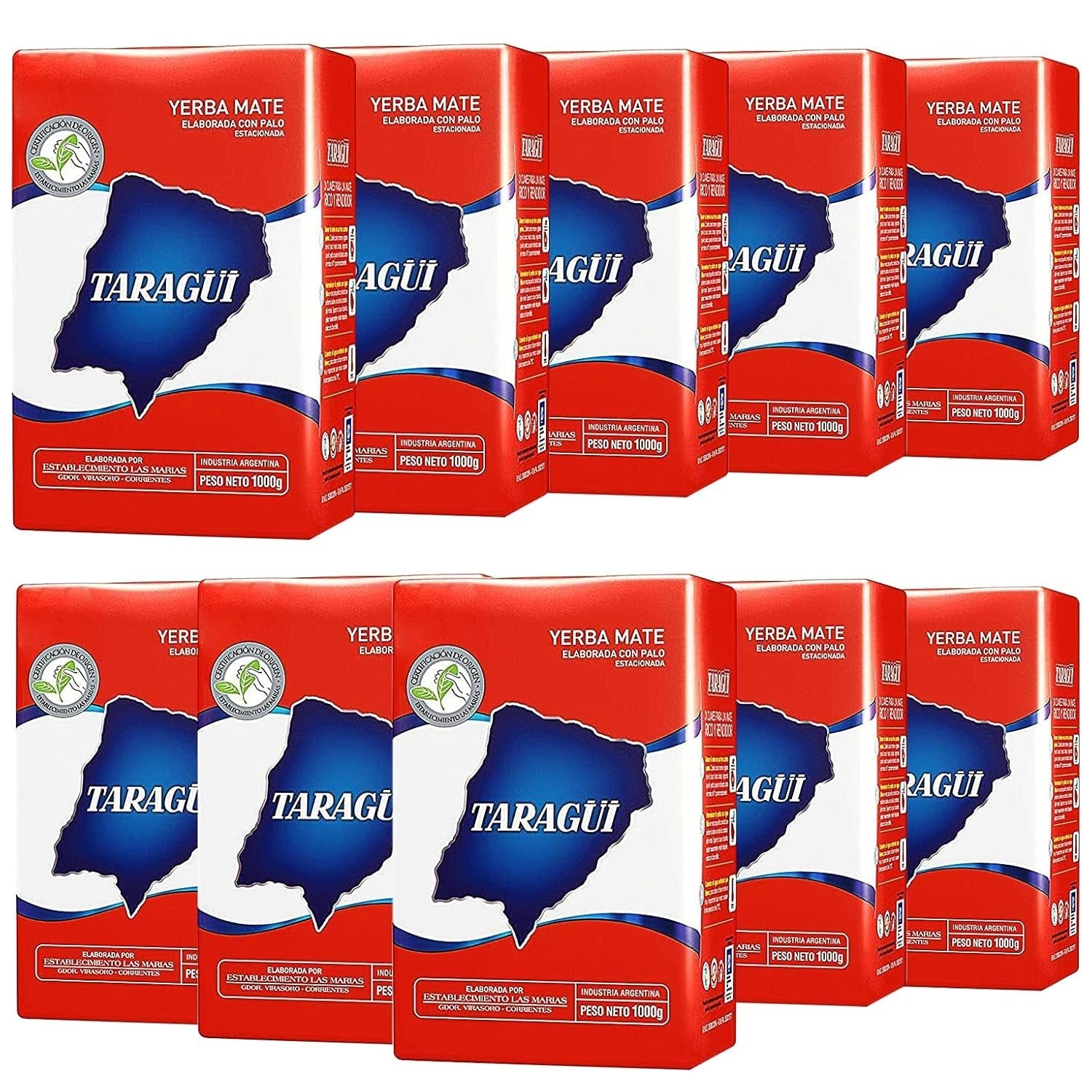 Ceai Taragui Yerba Mate Elaborada Con Palo 1 kg | Ceai mate din Argentina - Perioada de maturare este de 12 luni | Băutură detoxifiantă și energizantă