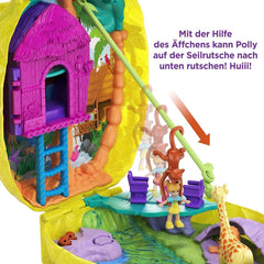 Polly Pocket GKJ64 - Scatola tascabile portatile ad ananas con 8 funzioni divertenti, bambole Polly e Purple, 2 accessori e foglio di adesivi; giocattolo per bambini dai 4 anni in su Papusi Naty Shop