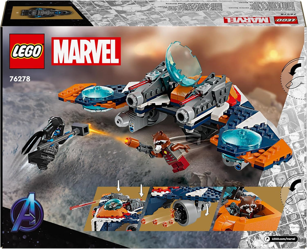 Astronave LEGO Marvel Rockets vs. Ronan Set Astronave Costruibile Guardiani della Galassia Figura di Supereroe Giocattolo Regalo per Ragazzi e Ragazze 8 Anni 76278 Set da Costruzione Besuche den LEGO-Store