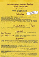 Dinkel-Pfannenkuchen, 180 G Miscela per cuocere e cuocere Naty Shop