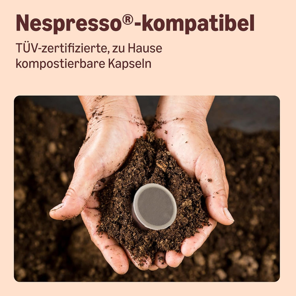 By Amazon Hauskompostierbare Kaffeekapseln, kompatibel mit Nespresso, 100 % kolumbianischer Arabica, 20 Stück – Rainforest Alliance-zertifiziert