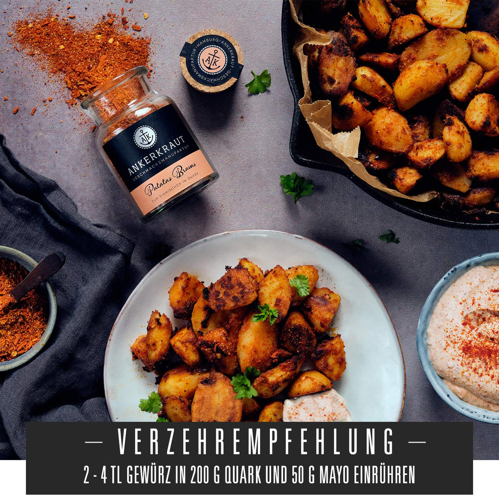 Ankerkraut Patatas Bravas, Gewürzmischung für Spanish Kartoffelwürfel, 90g in vetro di sughero