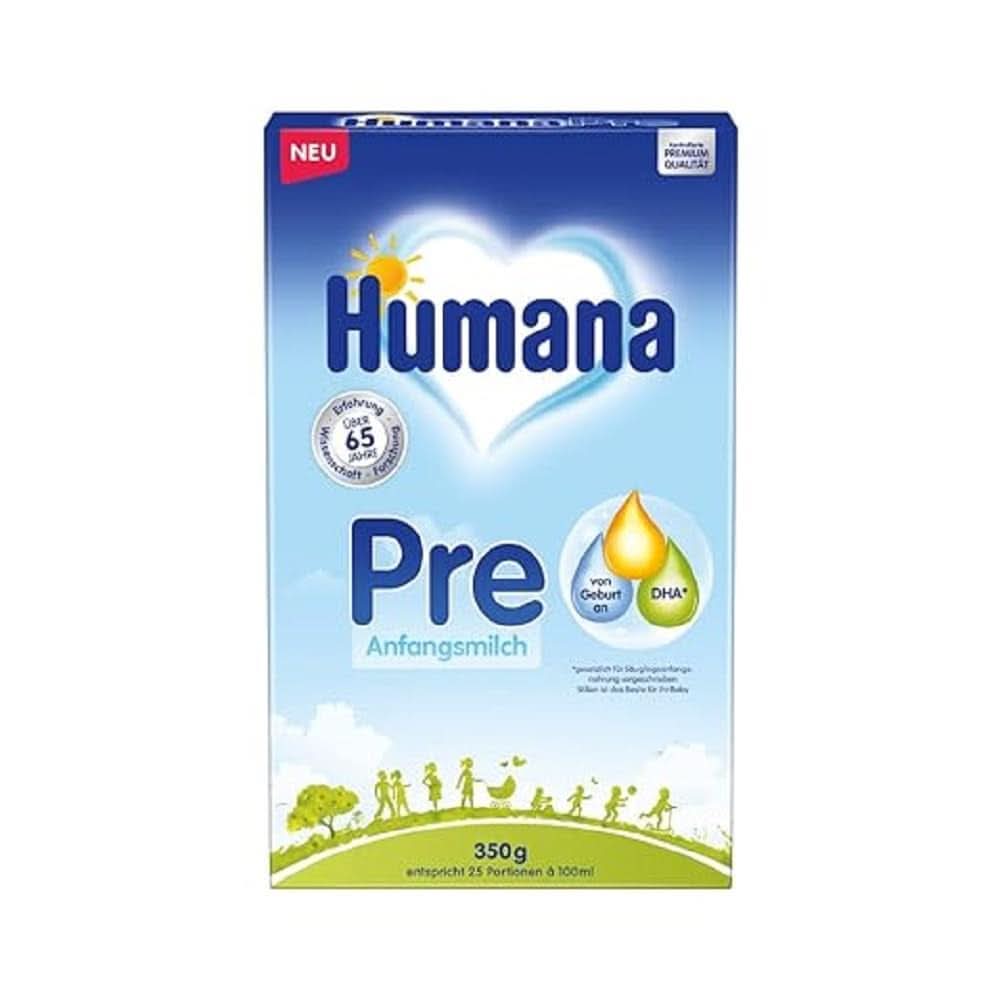 Humana Inizial PRE latte, dalla nascita, latte in polvere per lattanti, solo con DHA e lattosio, 750 g Naty Shop 350 grammi Latte in polvere