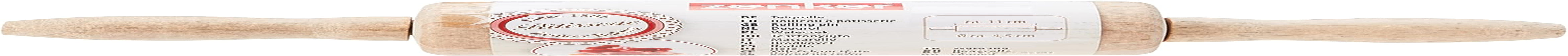 31526 Teigrolle Mini, Holz, 23,5 x 4,5 x 4,5 cm (Confezione con 2)