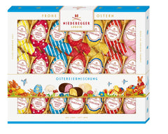 Niederegger | Mix di uova di Pasqua | 1x262g | Uova di Pasqua con vari ripieni di marzapane e praline | Ricoperto di cioccolato fondente e bianco | Regalo di Pasqua