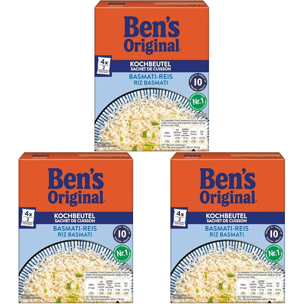 BEN'S ORIGINAL™ Riso Basmati da bollire in busta da 500g