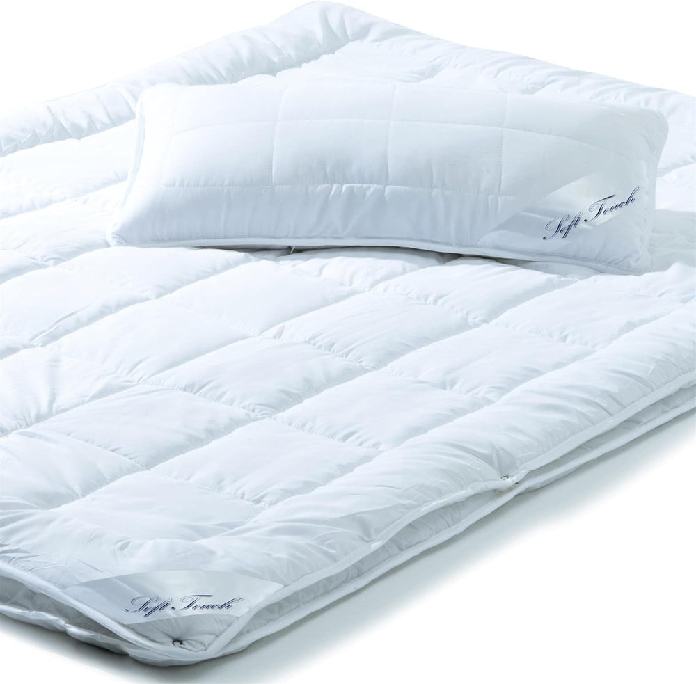 Aqua-Textil Soft Touch Set per bambini Piumino 100 X 135 Cm 250G e 350G con cuscino 40 X 60 Cm 150G Piumino 4 stagioni Termoautonomo Oeko-Tex Piumini e trapunte Naty Shop 135X200 Cm + 1X 40X80 Cm Set 4 stagioni