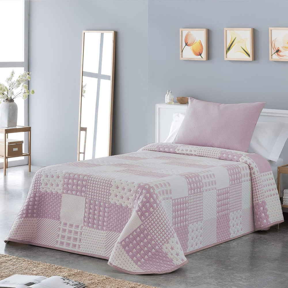 Copriletto Sofia 21 light Per letti matrimoniali da 180 e 200 cm, Copriletto Per letti da 180 e 200 cm, Letti e coperte Grigie Besuche den VIALMAN-Store Pink Cama 180: 270Cm X 270Cm