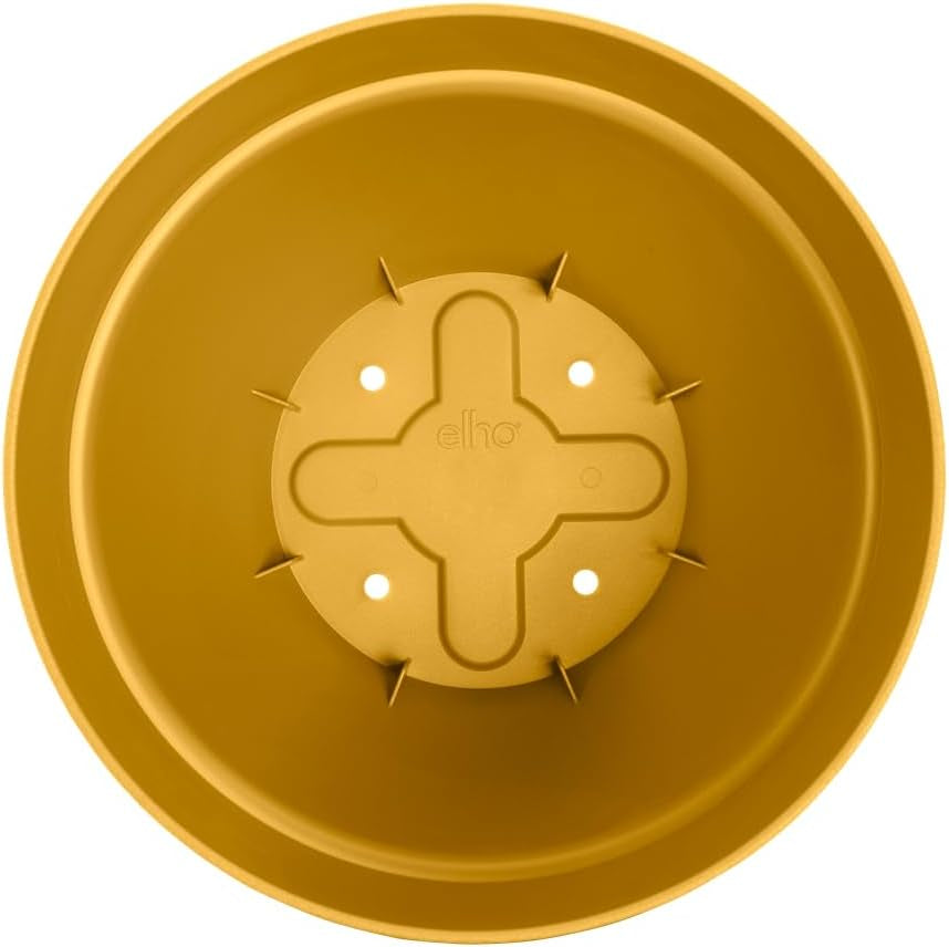 elho Vibia Campana Round 30 - Ghiveci de flori pentru exterior - Ø 29,8 x H 25,8 cm - Galben/Galben Miere