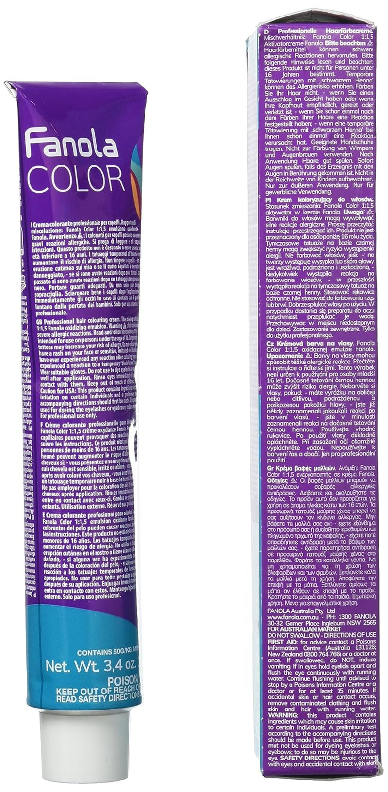 Fanola crema colore Cremă colorantă 7.0 Blond, 100 ml Vopsea pentru par Naty Shop