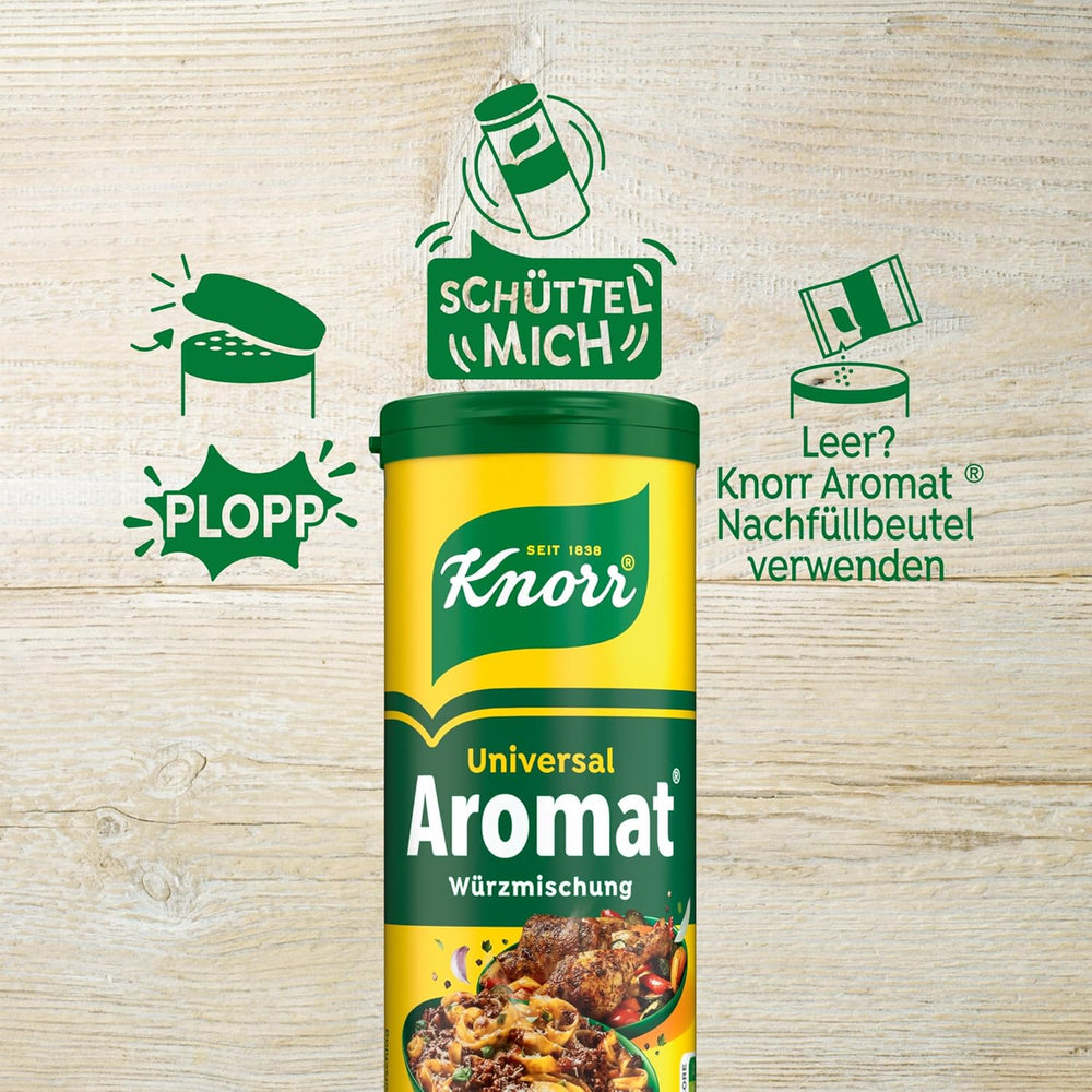 Knorr Würzmischung Universal Aromat für schnelle Gerichte zum Condimento e condimento di carne, verdure, salse e altro 100 g